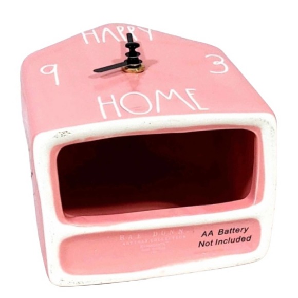 Rae Dunn Pink Happy Home Clock - Picture 2 of 2